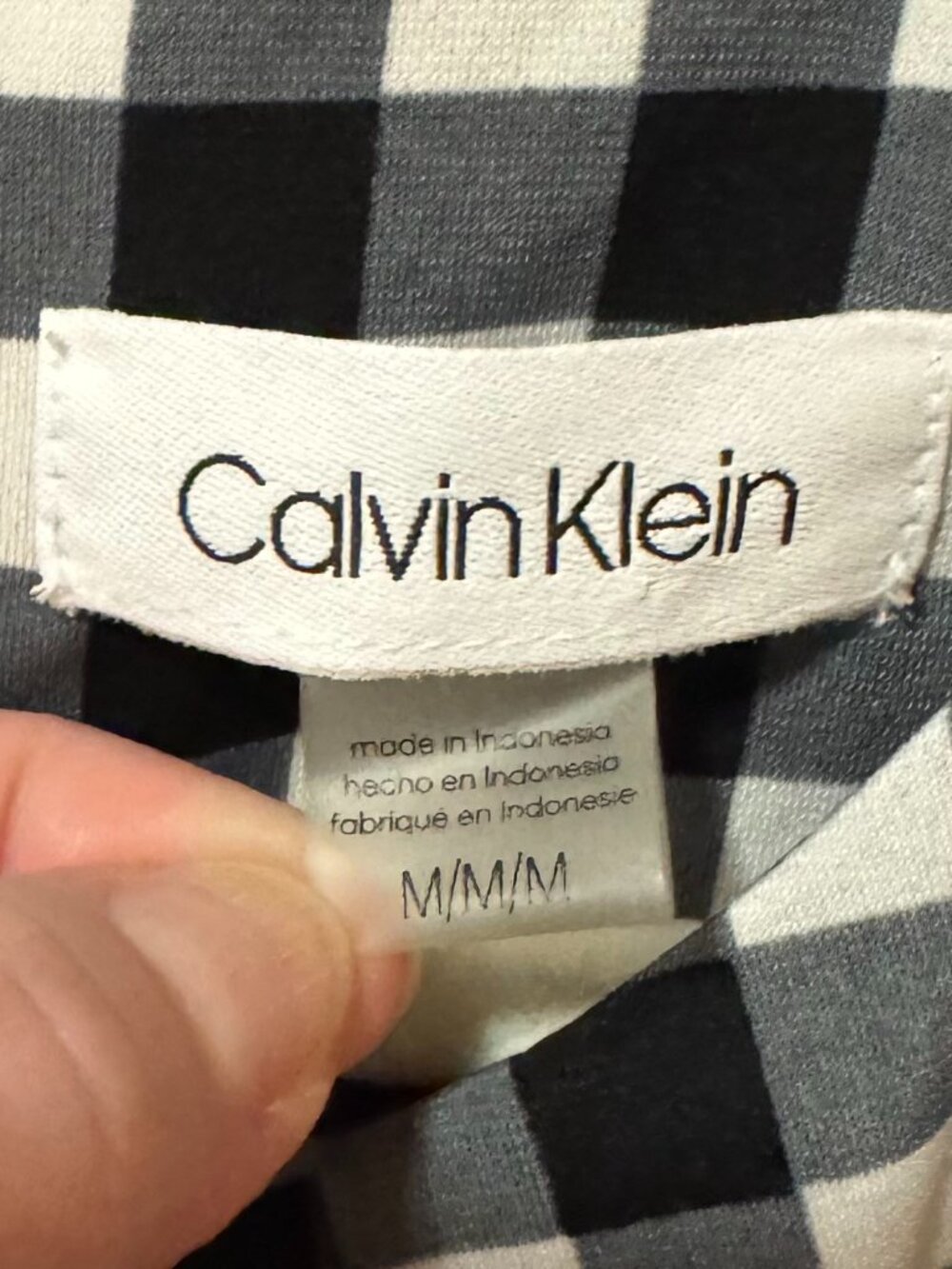 Calvin Klein gingham sleeveless shell - Picture 4 of 4